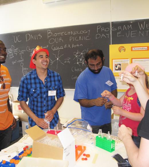 students learning